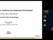Materi Pelatihan Dasar Hukum Pertambangan Mineral dan Batubara 2021 Dr. Ir. R. Sukhyar