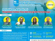 PUSHEP Beri Pelatihan Advokasi Pengelolaan Sumber Daya Alam Energi dan Pertambangan